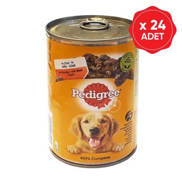 Pedigree Sığır Etli Konserve Köpek Maması 400 Gr. 24’lü