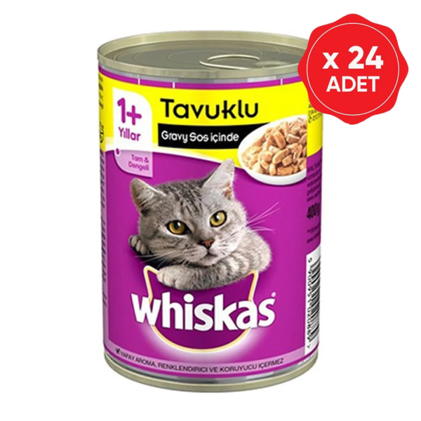 Whiskas Tavuklu Yetişkin Kedi Konservesi 400 Gr. 24’lü