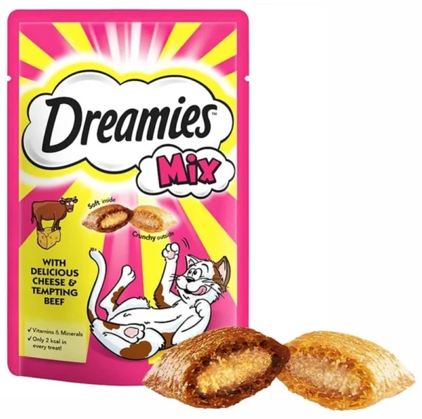 Dreamies Mix Kedi Ödül Maması Sığır Etli Ve Peynirli 60 gr.