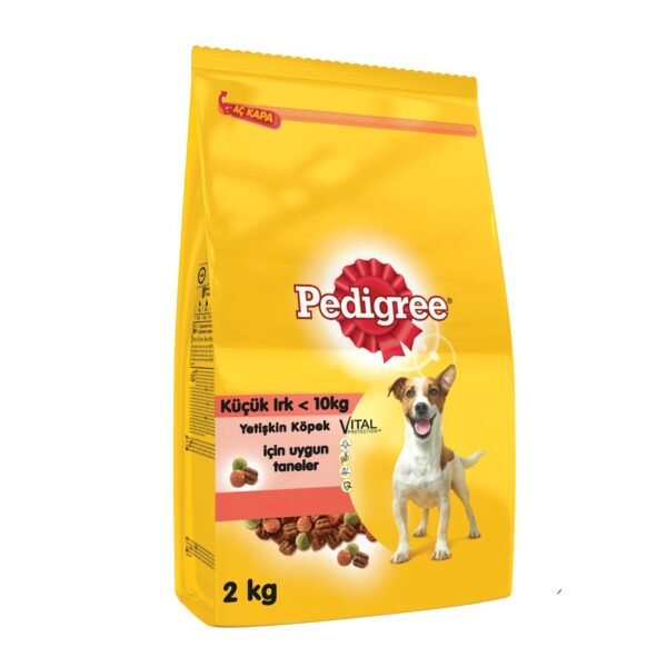 Pedigree Sığır Etli ve Sebzeli Küçük Irk Yetişkin Kuru Köpek Maması 2 kg