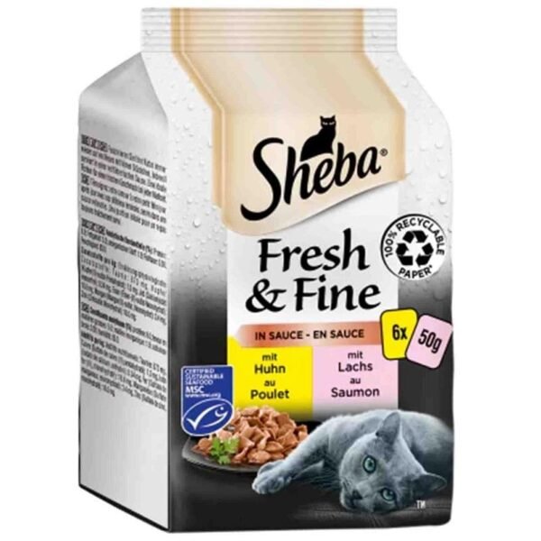 Sheba Tavuklu Ve Somonlu Seçenekler Kedi Konservesi 6x50 gr